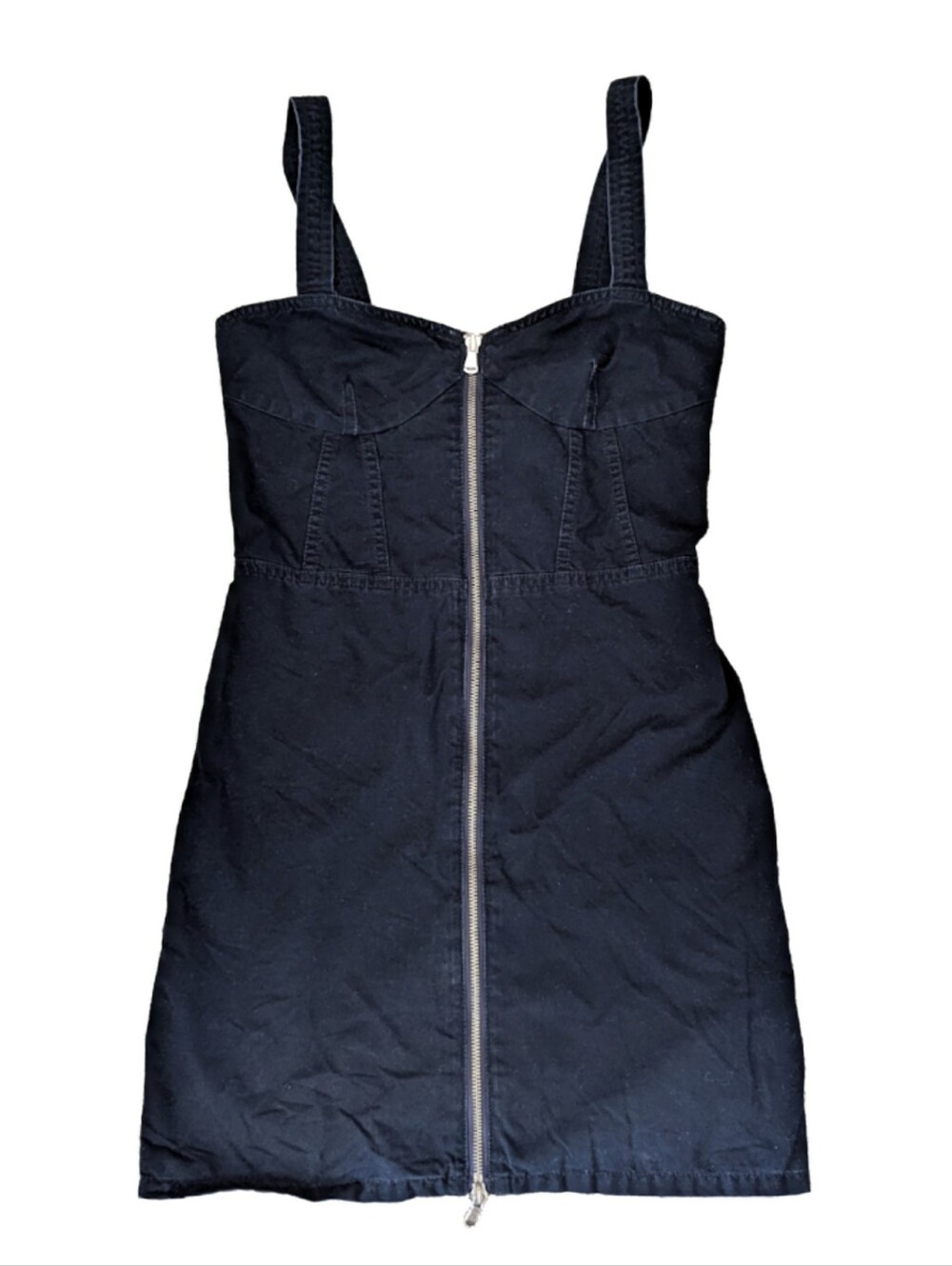 Marc Jacobs Corset Dress Zip Front Black Cotton Size 0/2 XS